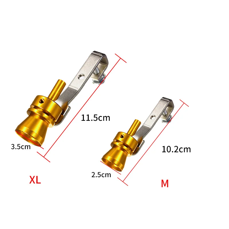 Золотой выхлоп мотоцикла автомобиля поддельный турбо свисток труба звуковой