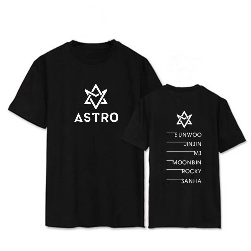 Повседневные хлопковые футболки KPOP Astro MJ JINJIN SANHA MOONBIN с короткими рукавами
