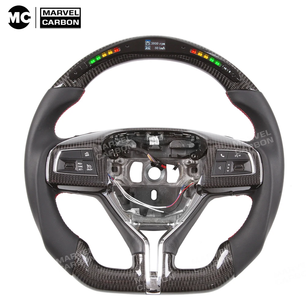 

Carbon Fiber LED Steering Wheel for Maserati Granturismo,Ghibli,Levante，Turismo，Quattroporte,GranCabrio