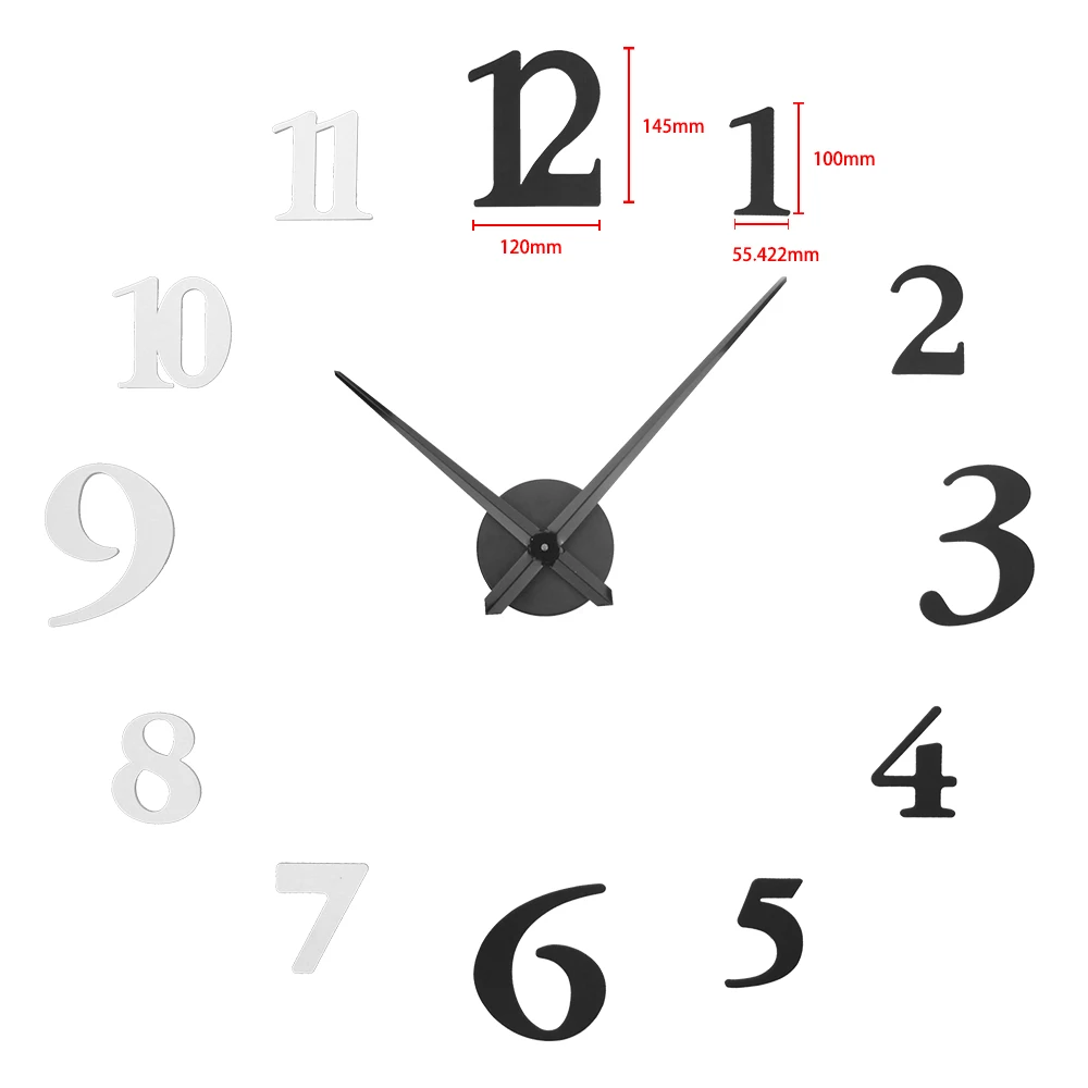 2019 новейшая модель настенных часов сделай сам 3D акриловые наклейки зеркало EVA