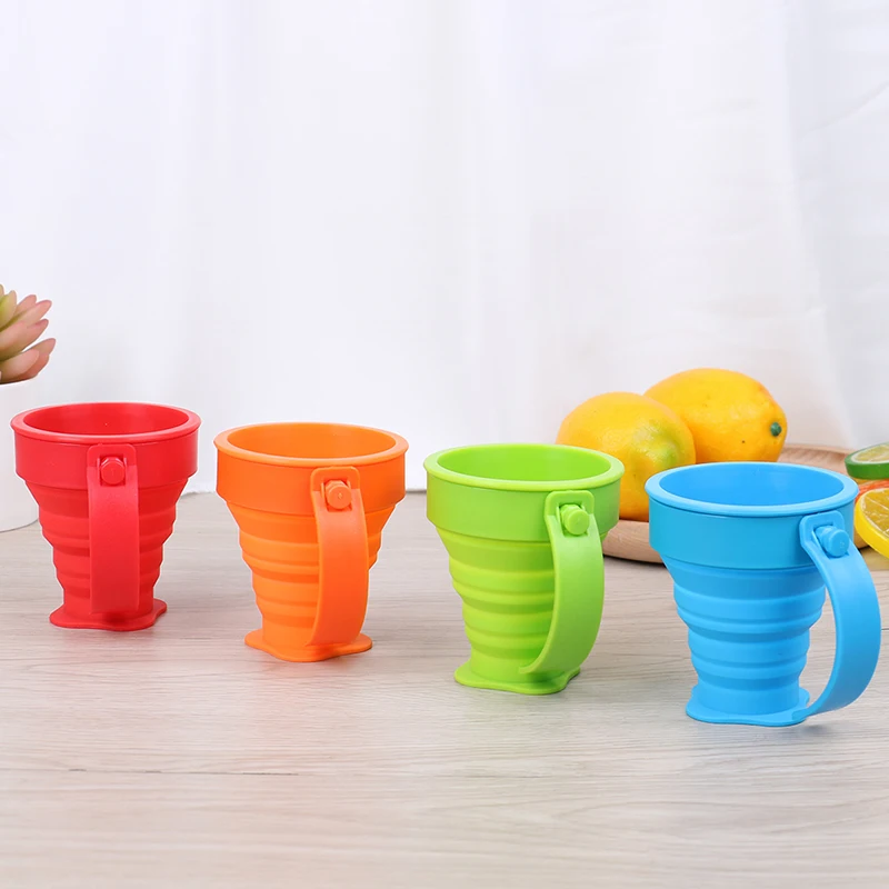 Горячая Распродажа портативная силиконовая складная чашка Складная напольная