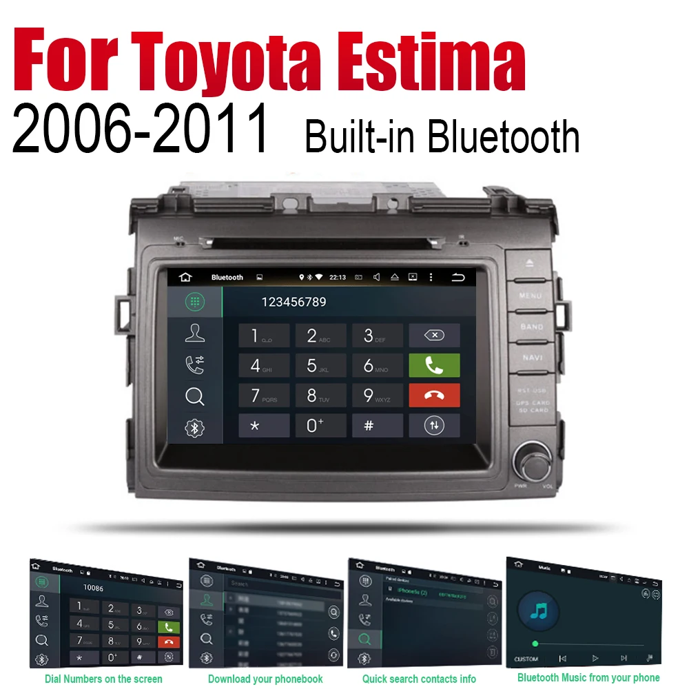 ZaiXi Android автомобильный Радио Стерео GPS навигация для Toyota Estima 2006 ~ 2011 Bluetooth wifi 2din