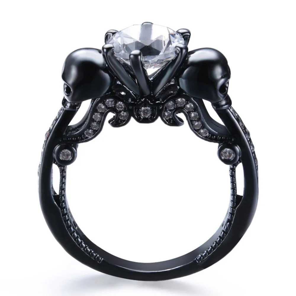 ERLUER европейские готические стильные модные женские кольца в виде черепа из