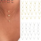 Ожерелье женское из серебра 925 пробы с подвеской в виде букв