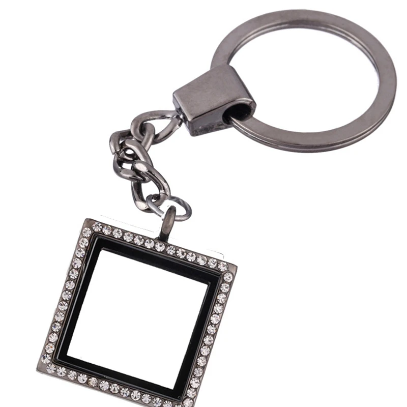 4 шт. цвета на выбор стразы квадратные стеклянные подвески для ключей | Украшения