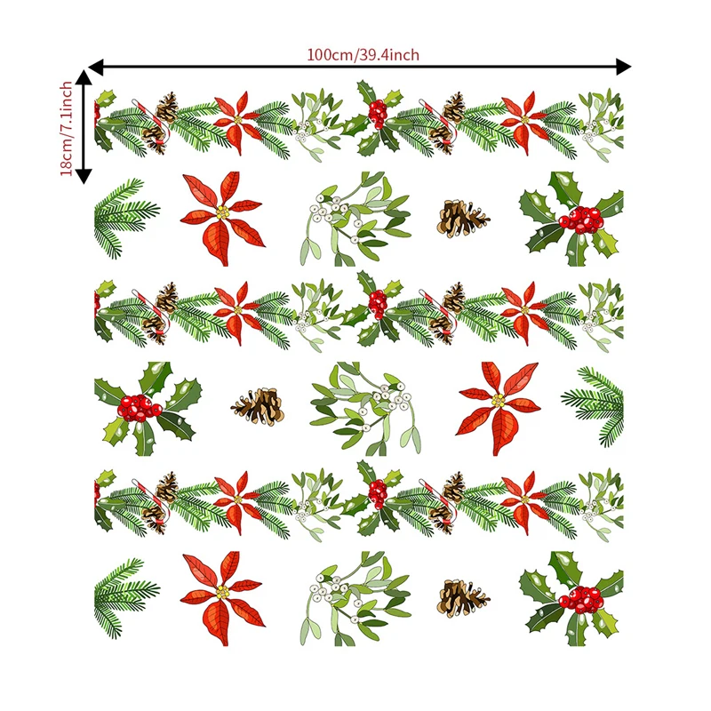 Скандинавский Веселый Рождественский Декор лестницы-наклейка s свежая сосновая