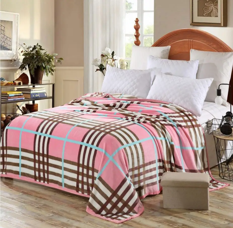 Plaid Printing Throw Blankets Bedding Super Warm Soft adult blankets for beds Home Textile Children Blanket bed sheet 150X200CM | Дом и сад