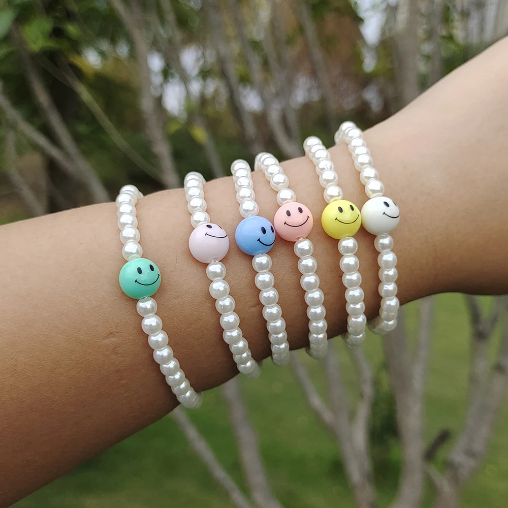 Женский браслет ручной работы ZX 2 шт./компл. с изображением бабочки и смайлика |