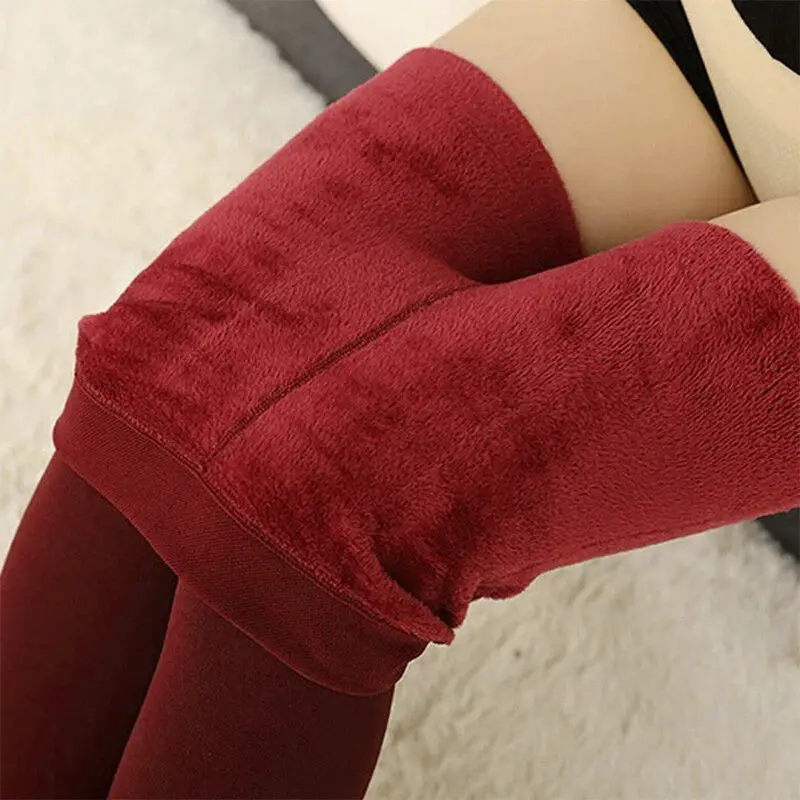 

Hot Selling Women Winter Thermal Thick Fleece Skinny Leggings Stretch Pants Trouser Jeggings Long Pants