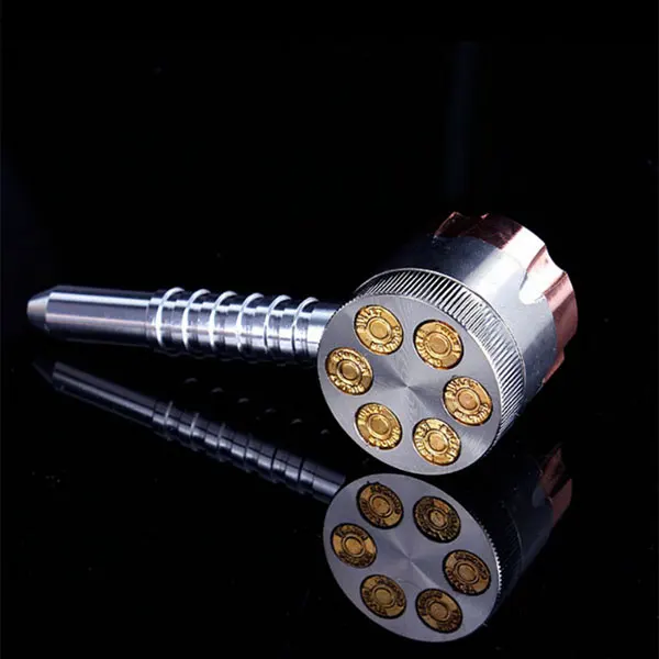 High Quality Revolver Pipe Weed Grinder Six Shooter Smoking Creative Tobacco Cigarette Herb Smoke Crusher | Дом и сад