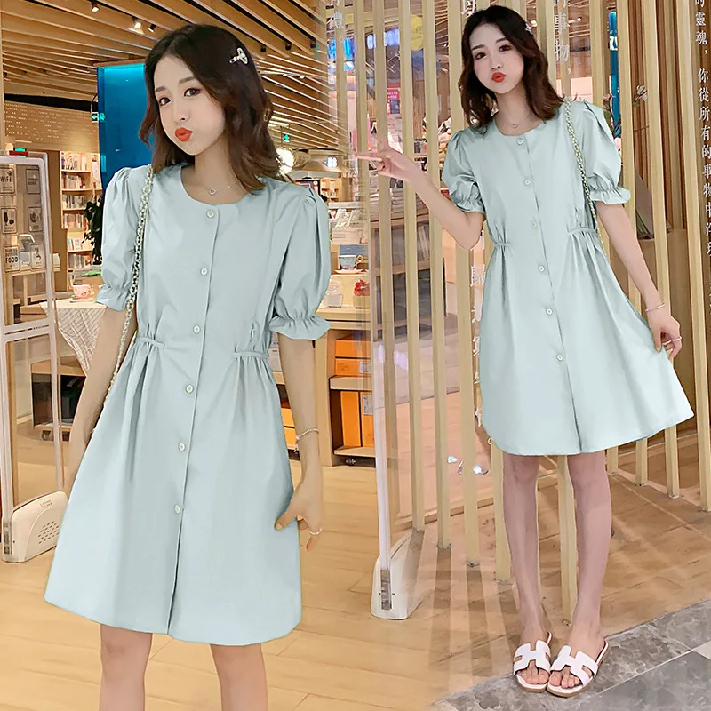 Летнее платье для беременных женщин в стиле ретро Модная летняя юбка выше колена