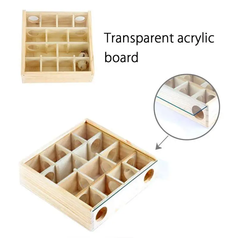 Деревянный лабиринт туннель игрушка с крышкой маленькие животные спорт