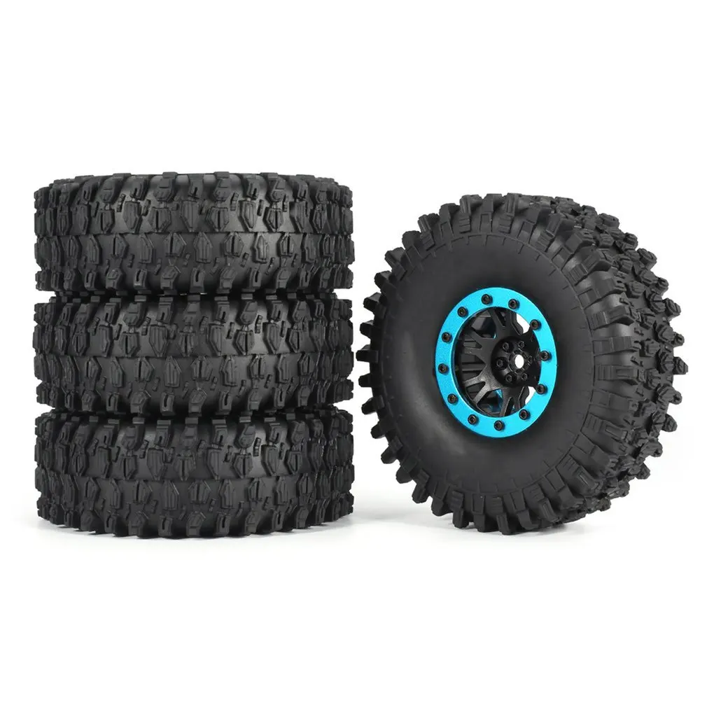 

4Pcs 1.9" Beadlock Wheel Rims 120MM Tires Tyre For RC 1/10 Crawler TRX-4 Tamiya CC01 MST jimny RC4WD TF2 D90 D110 90046