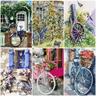 AZQSD взрослых Краски по номерам Цветы DIY рисунок на холсте маслом вручную Краски ed Краски ing арт-Раскраска по номерам велосипеда уникальный подарок