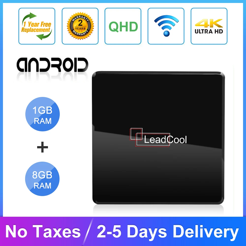 Leadcoolx 1G 8G Qhd Android 9 0 Smart TV Box S905W Четырехъядерный 4K FHD H.265 2 4 ГГц Wifi 100M LeadcoolX QHD