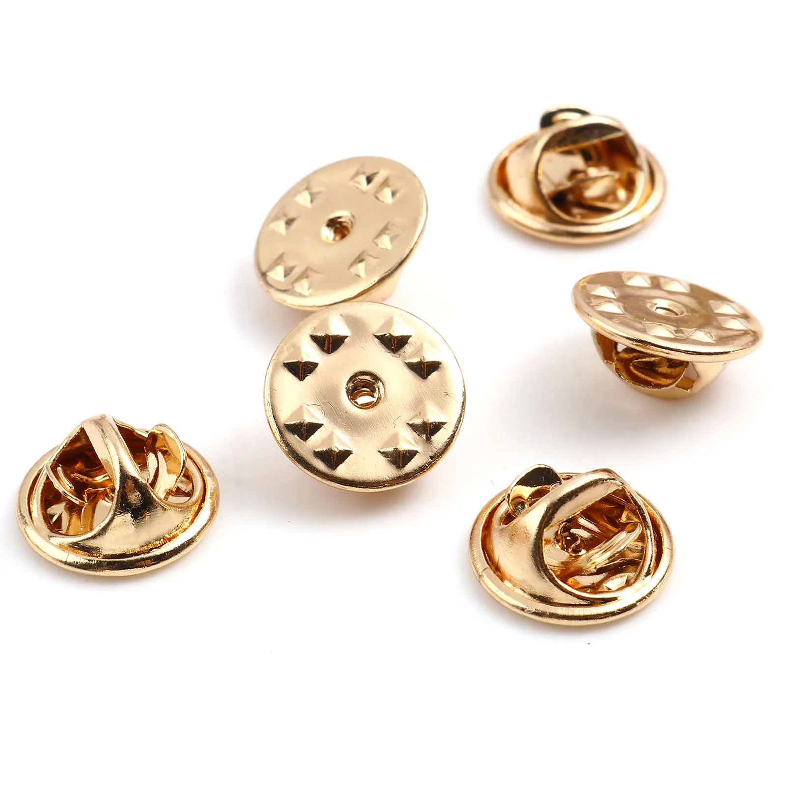 

11.5mm Copper Brooches Accessories Gold Color Metal Round Women Men DIY Making Pins For Tie Collar Coat Jewelry Findings,20PCs