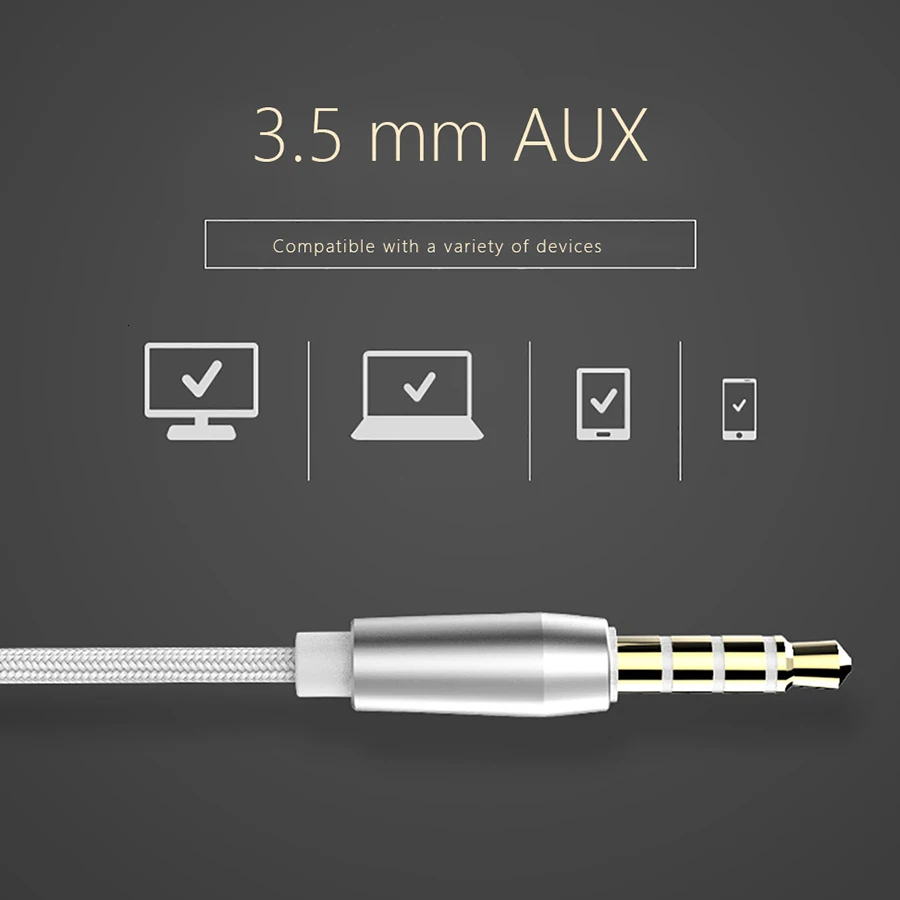 Hybrid Pro HD наушники-вкладыши плетеные Проводные 4D тяжелый бас Металлический