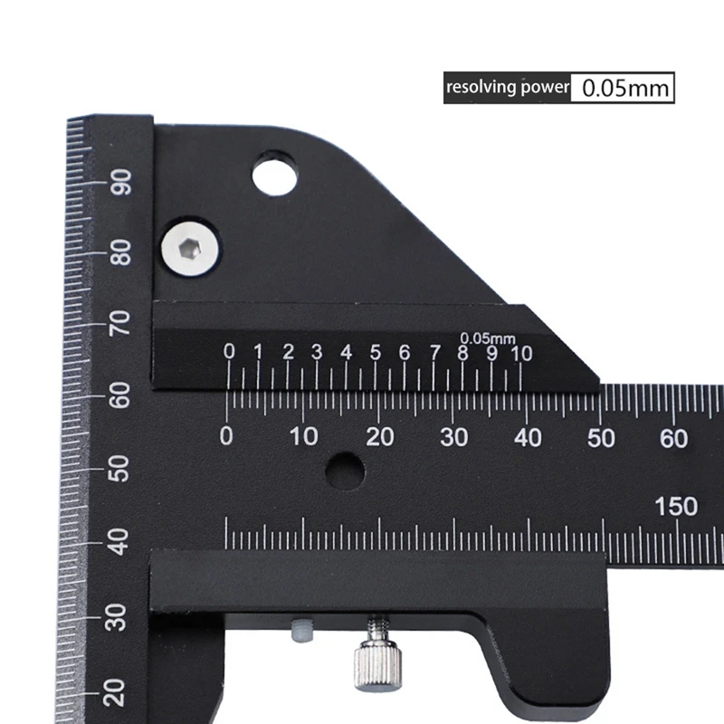 

Woodworking Scribing Ruler, Aluminum Alloy T-Type Line Drawing Device, Depth Vernier Measuring Ruler ,Woodworking Tool
