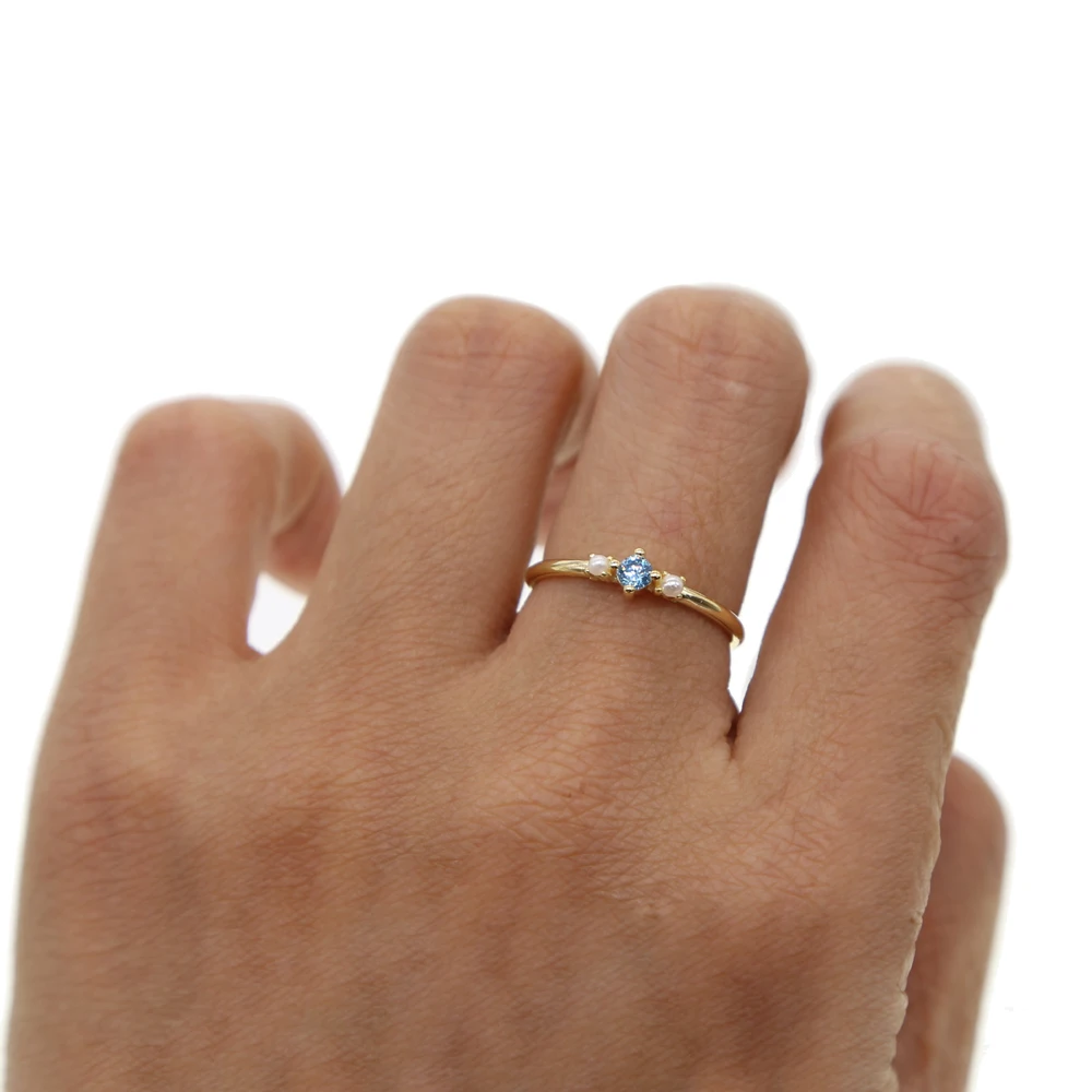 Новые модные цвета золота блестящие фианиты Золотое кольцо на палец из чистого