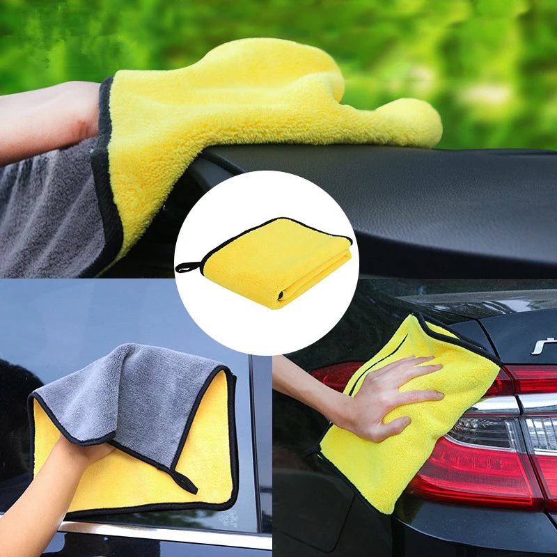 30x30/60CM Car Wash Microfiber Towel Styling Polishing Drying Cloth Hemming Auto Cleaning For Toyota | Автомобили и мотоциклы