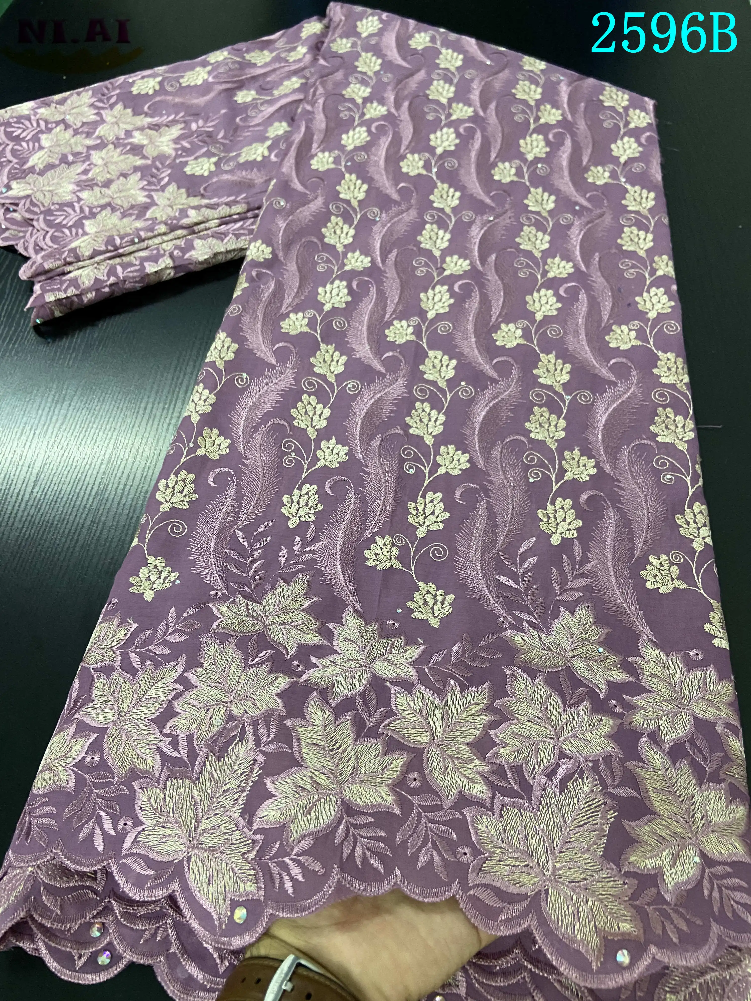 Высококачественная швейцарская вуаль NIAI кружево в Швейцарии с камнями и