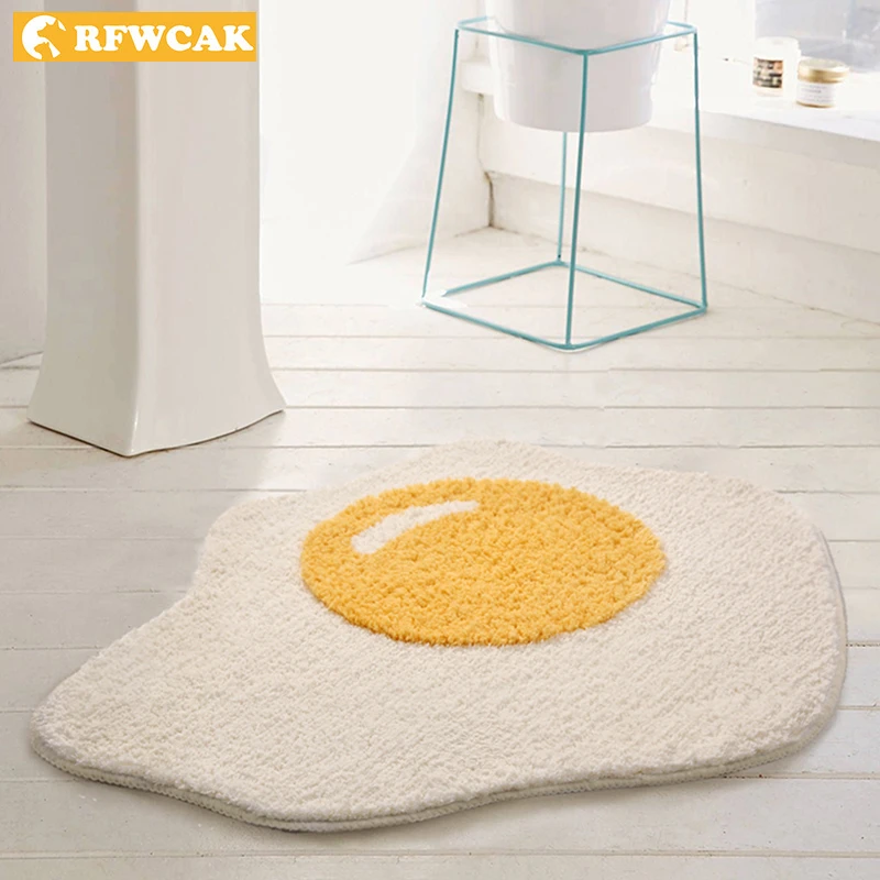 Креативный коврик для ванной комнаты в виде яиц нескользящий входного пола