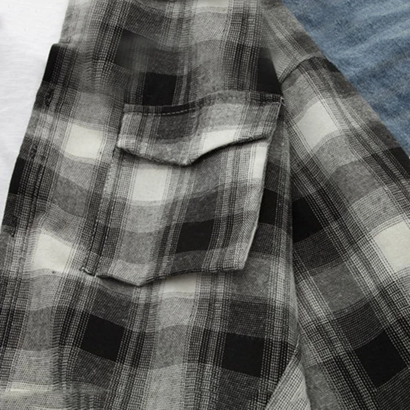 Женская клетчатая рубашка в Корейском стиле Харадзюку модная простая