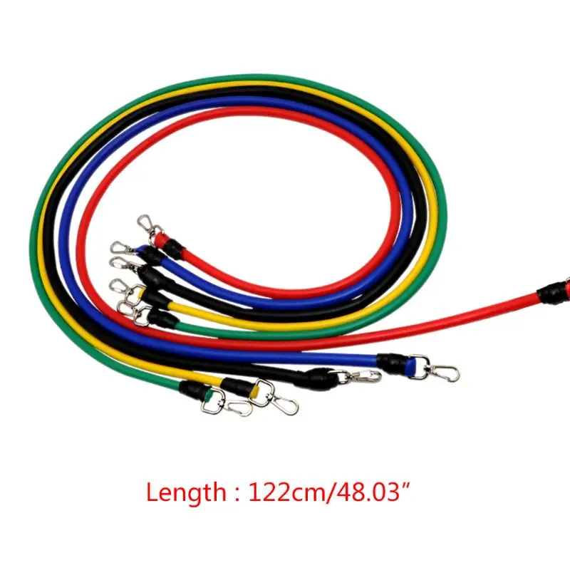 

OOTDTY 11/13PCS/Set Multifunction Exercise Resistance Bands Yoga Pilates Fitness Tube Pull Rope Workout Assist Straps