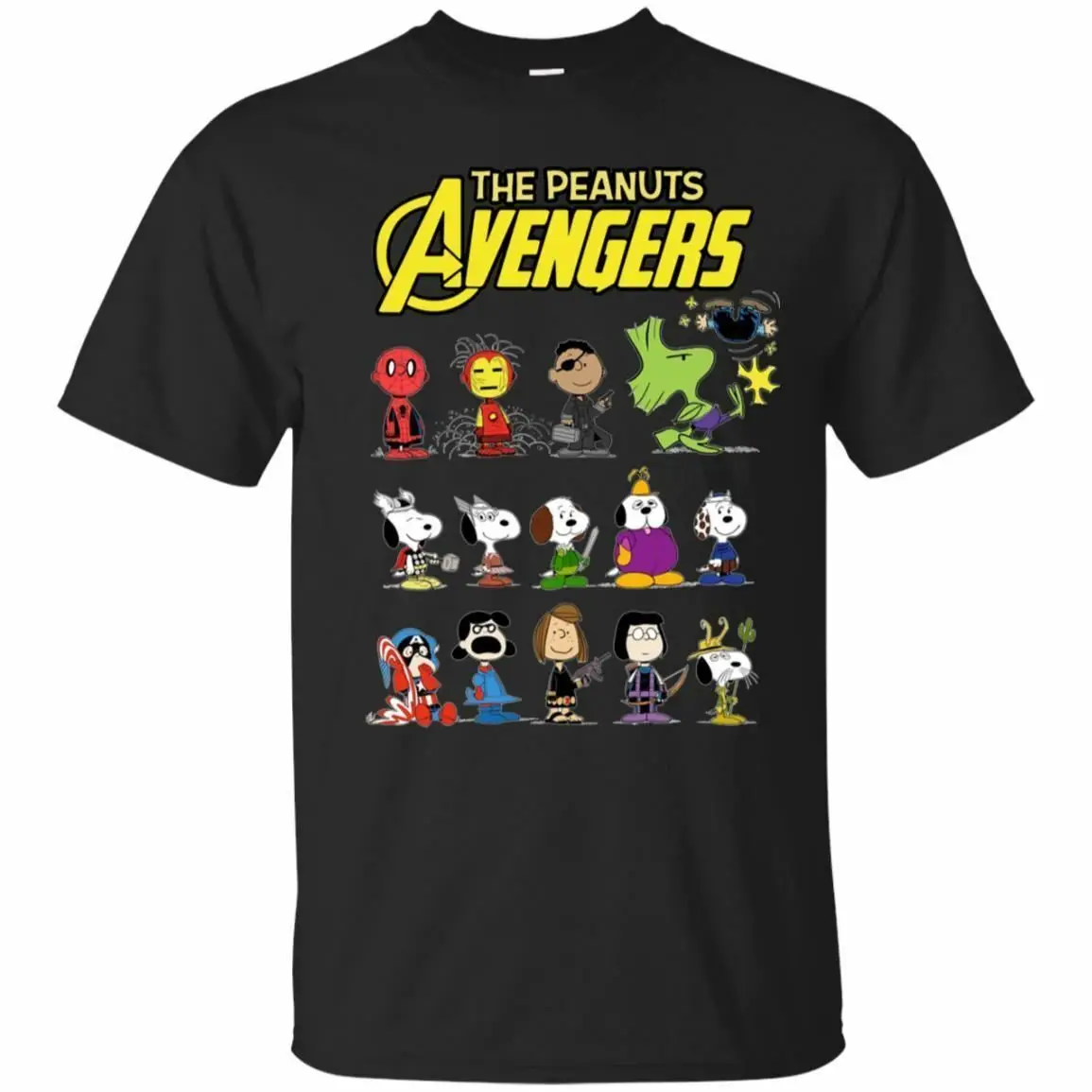 The Peanuts Мстители Снупи X Marvel футболка забавные Peenuts |
