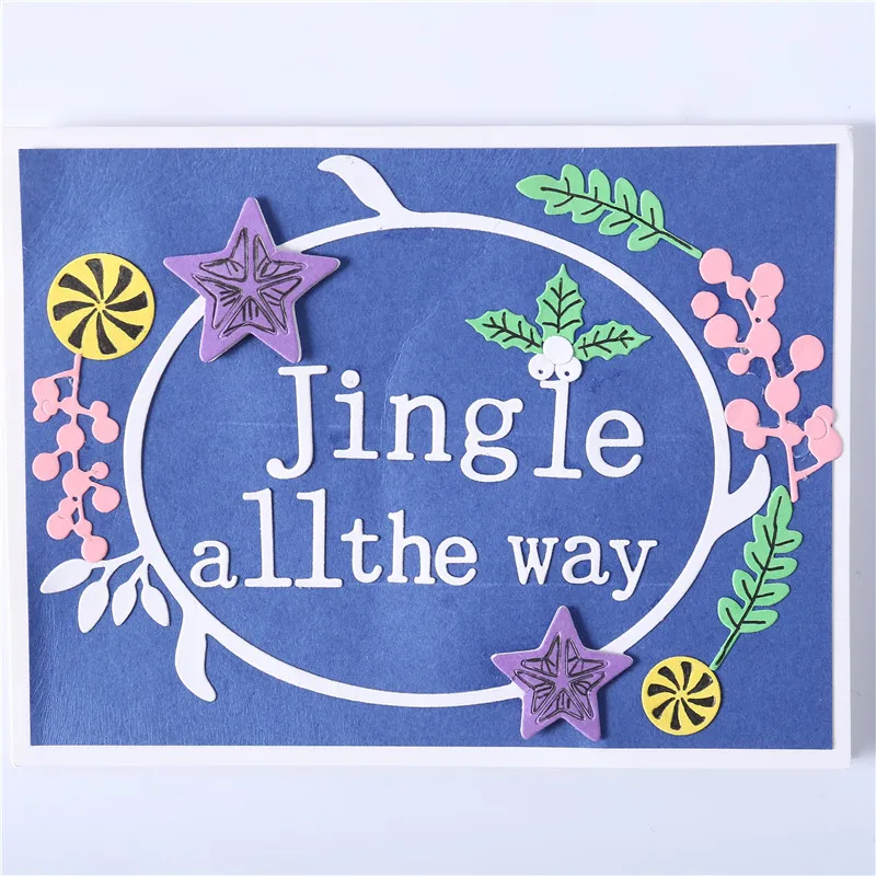 Металлические Вырубные штампы Eastshape Jingle All The Way Рождественский венок новинка для