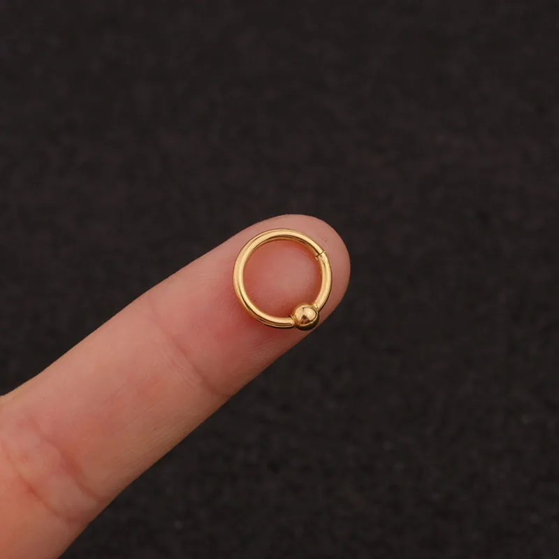 1piece 16G Stainless steel Hoop Hinged Segment Clicker Ring Cz Cartilage Helix Daith Earring Ear Nose septum Piercing Jewelry | Украшения и