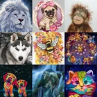 Алмазная живопись 5d сделай сам, алмазная вышивка с животными, искусственное украшение для дома, новогодняя настенная наклейка ручной работы