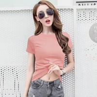 100 cotton short sleeve womens 2020 new fashion summer t shirt top slim net red korean style t shirt versatile fashion