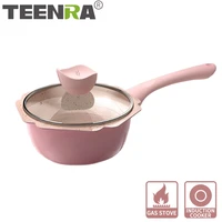teenra 16cm non stick milk pan baby food supplement pot mini saucepan frying pan cooking pot portable soup pot kitchen cookware