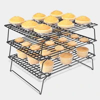 wire grid cooling tray cake inverted rack drying net food rack oven kitchen baking pizza bread barbecue cookie holder shelf