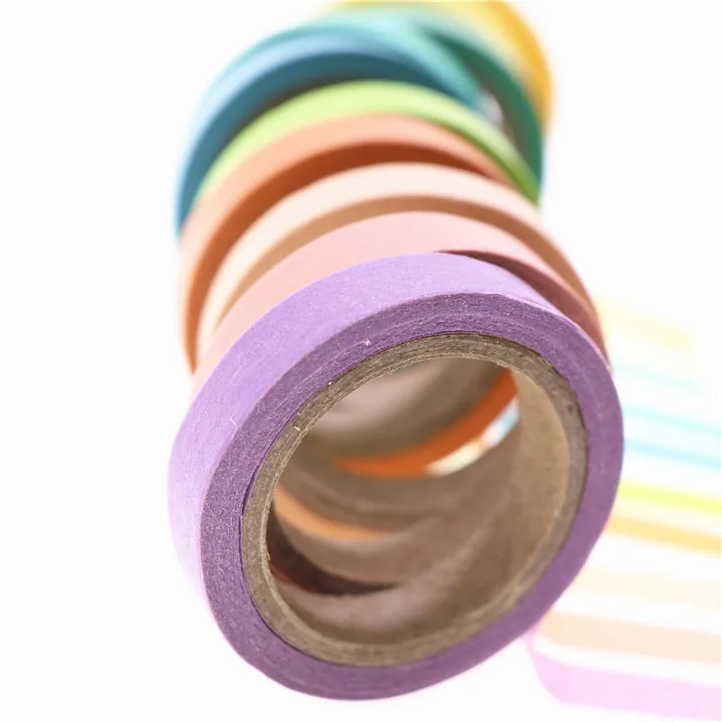 10 шт. Радуга Washi липкая Бумага клейкая декоративная клейкая лента Скрапбукинг студентов и школьников, избранное канцелярские принадлежности