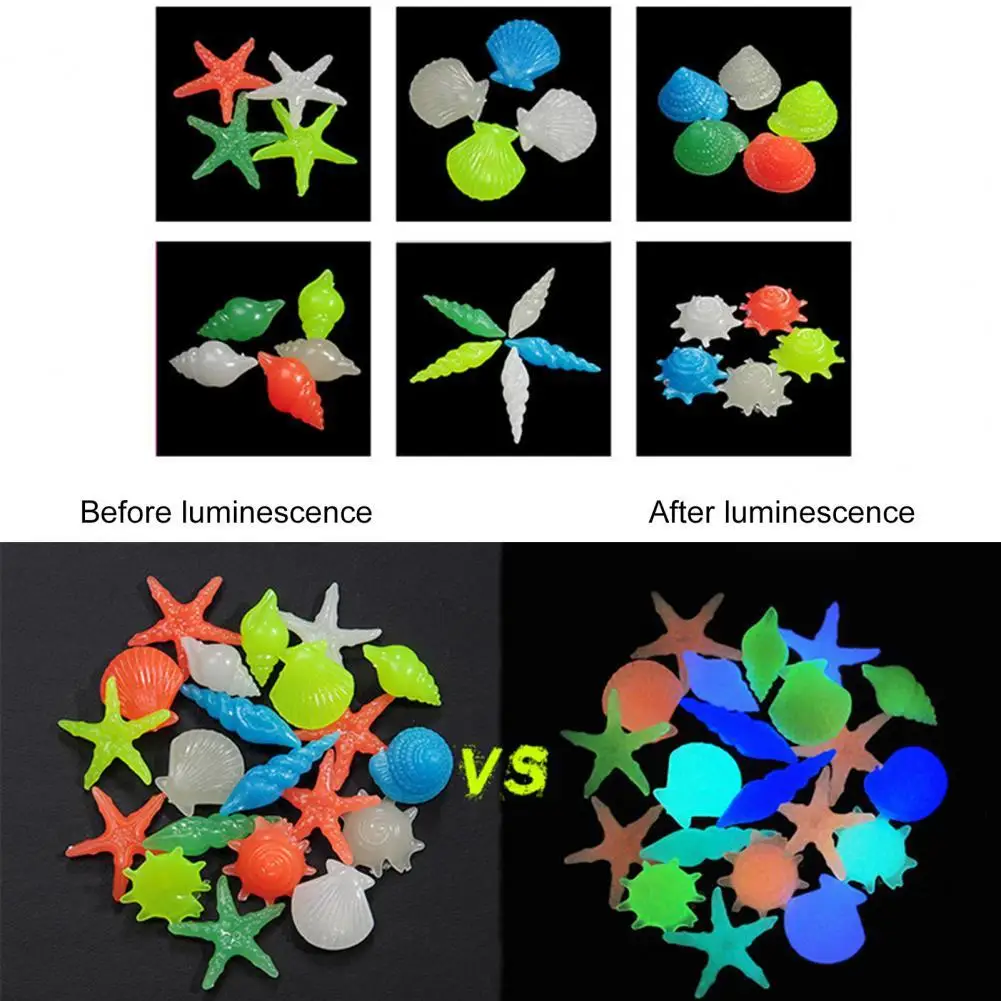

Светящиеся камни в форме ракушки, морская звезда, 100 шт.