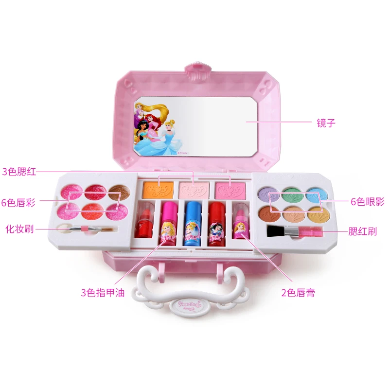 disney girls frozen 2 elsa anna cosmetics beauty make up set toy kids snow white princess fashion toys play house love gift free global shipping