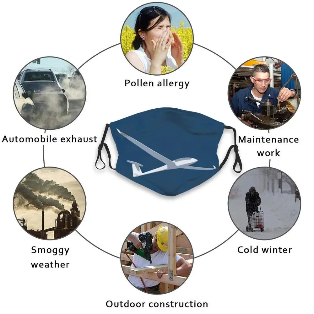 Arcus Glider противопылевая маска для лица моющийся фильтр многоразовый Schempp Hirth Gliding
