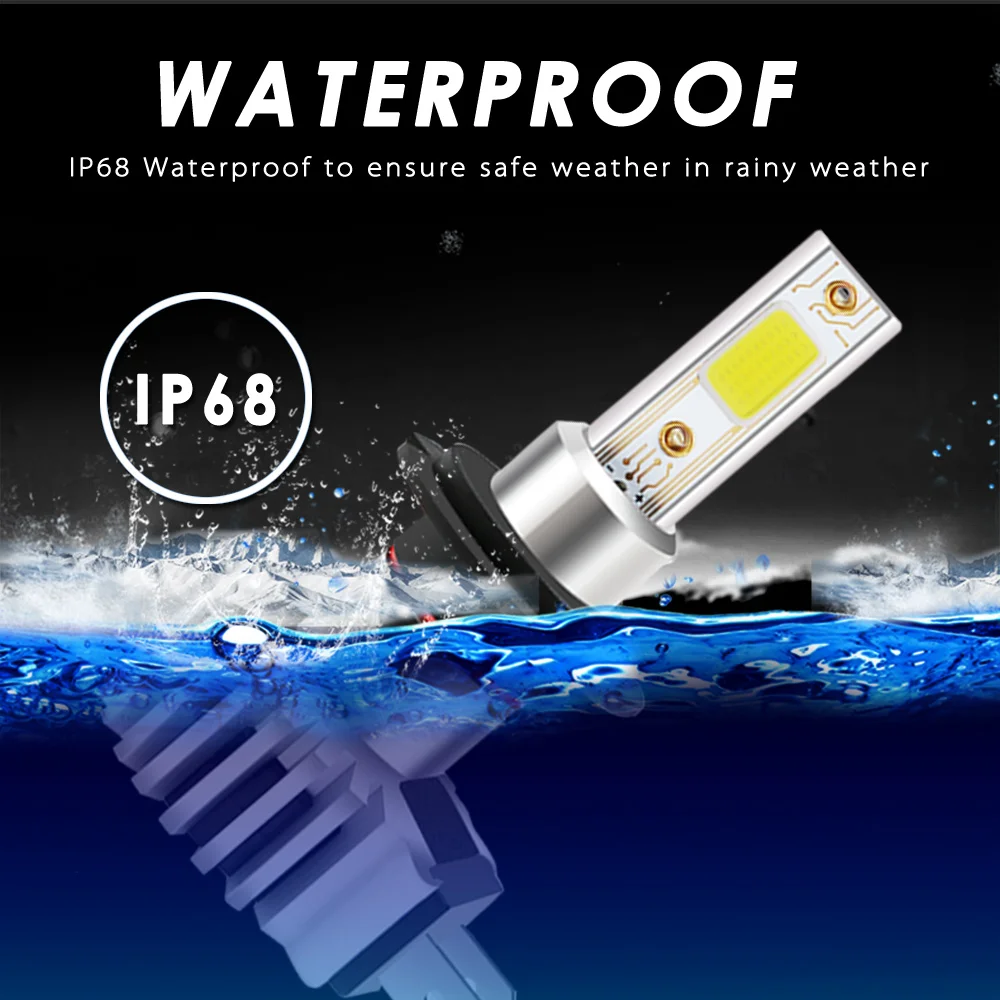 Миниатюрная Светодиодная лампа h7 для автомобильных фар светодиодная H8 H11