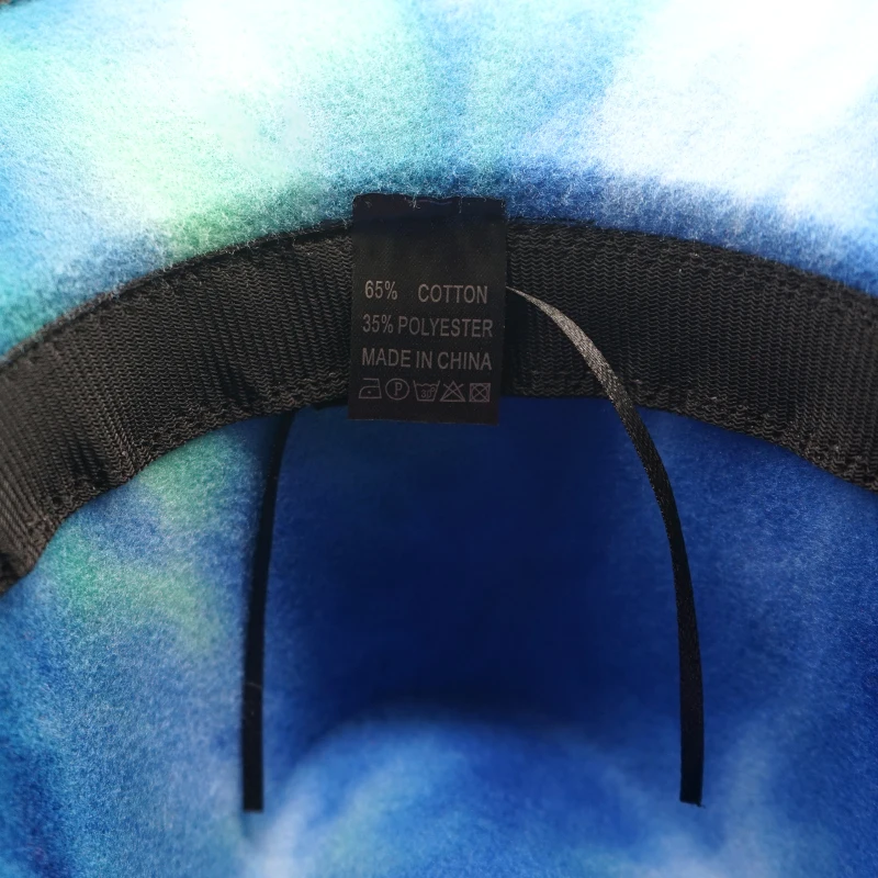 

Autumn winter new fedora hats for women men wide brim Tie dye women hats vintage fascinator multicolor blue green felted hat men