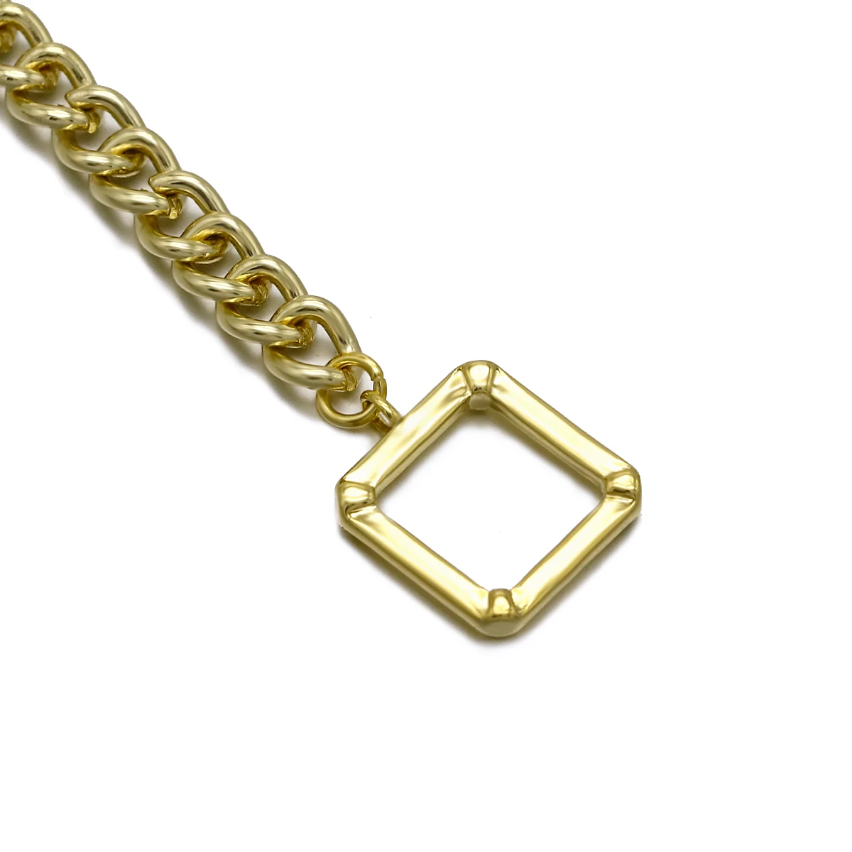 

ALLYES Simple Hip Hop Miami Curb Cuban Chain Bracelets Bangles Punk Metal Bracelet Party Club Jewelry Friend Gifts