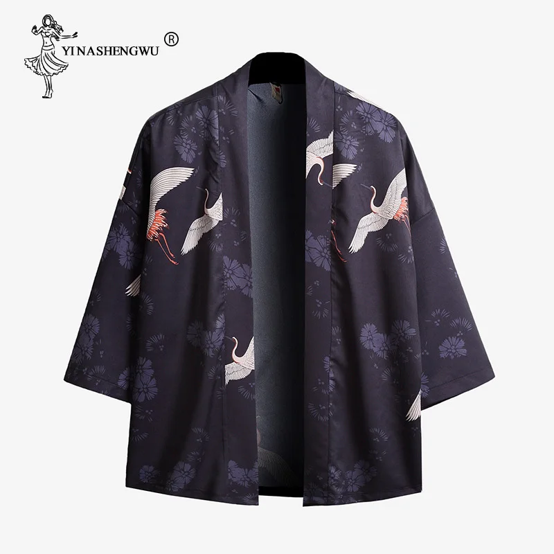 Женское кимоно Yukata кардиган для мужчин Женская свободная тонкая рубашка в стиле