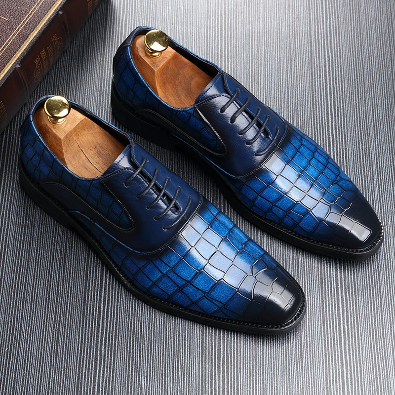 

New Italian Style Men Dress Shoes Fashion Formal Leather Loafers Japan Business Oxfords Work Wedding Brogue Shoe Big Size
