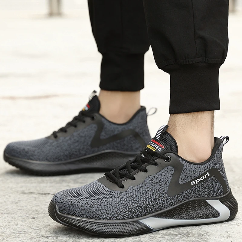 

2021 Safety Shoes Male Lightweight Men Boots Steel Toe Shoes Work Sneakers Men Casual Shoes Indestructible Safety Boots Footwear