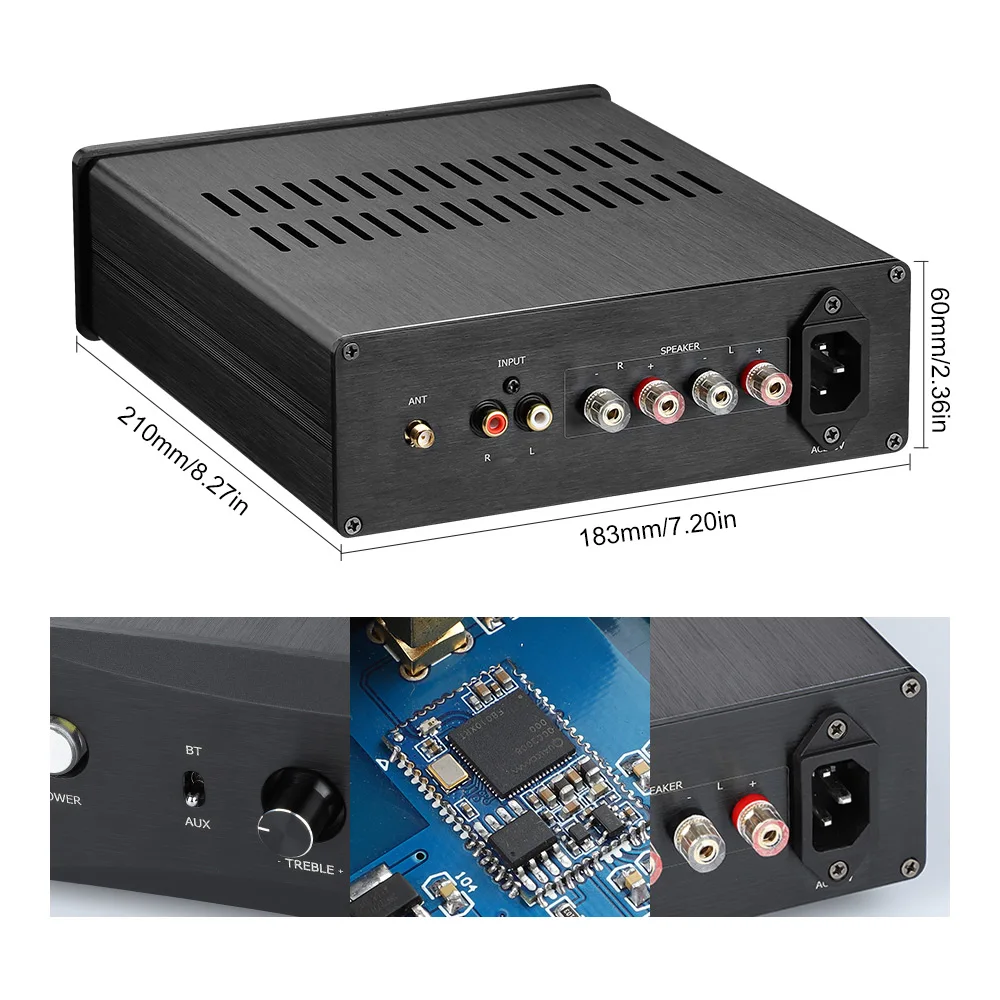 AIYIMA Hi Fi TPA3255 Bluetooth 5 0 усилитель 325Wx2 класса D QCC3008 APTX для Мощность звука сделай сам