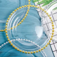nordic wind gilded craft beads glass plate creative family wedding hotel decorative western