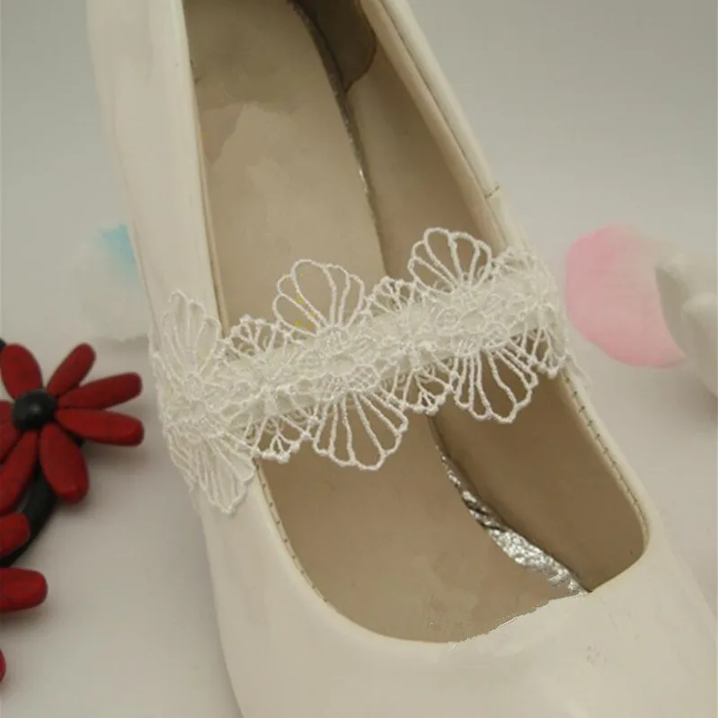 1 пара Туфли на высоком каблуке с кружевом Кружевные туфли цветочным узором Цвет