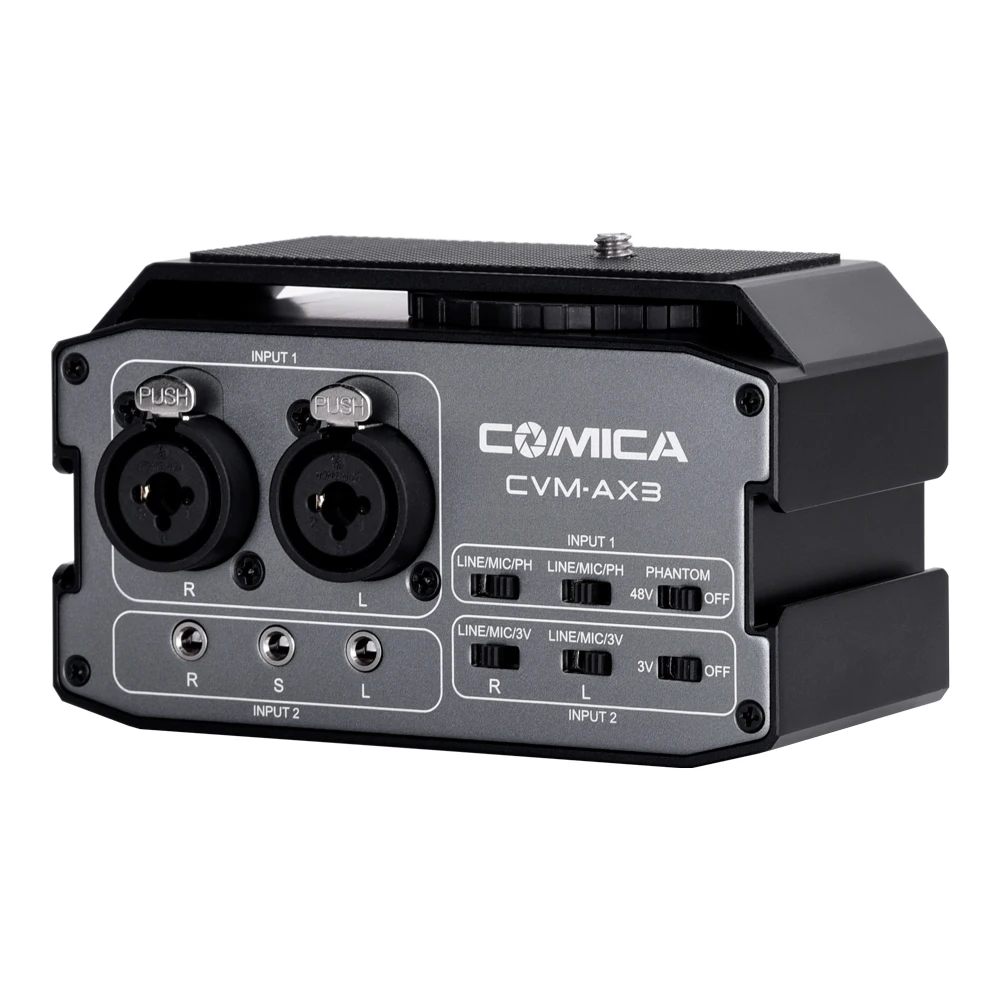 Адаптер аудио микшера Comica AX3 XLR предусилитель двойной порт XLR/3 5 мм/6 35 мм для