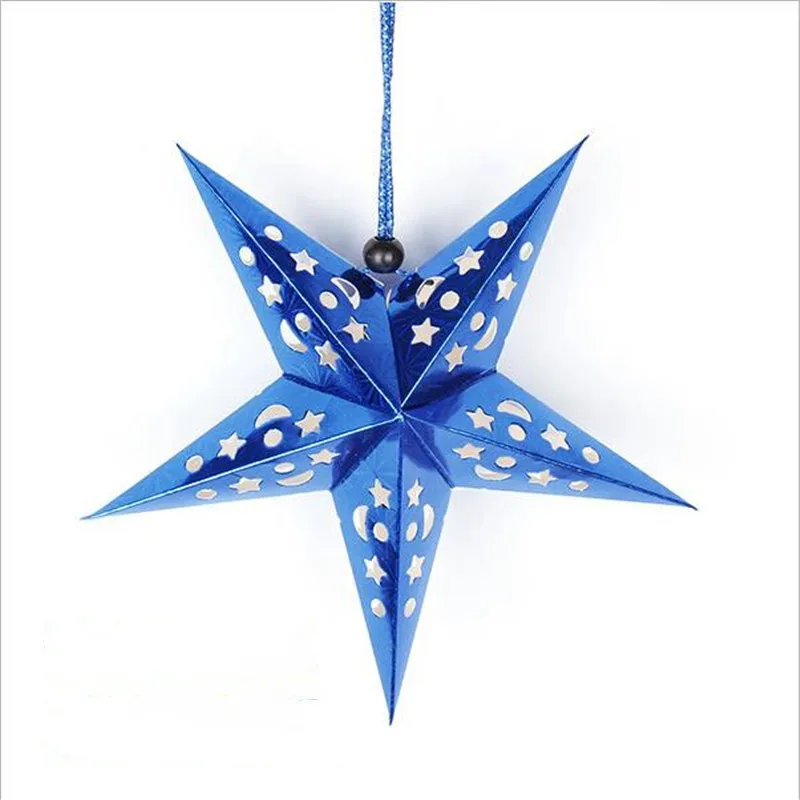 1 шт. рождественские украшения для домашний лазер звезда бумага Трехмерная